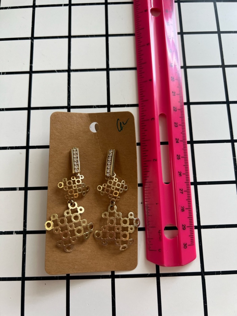 Gold Dangle Filigree Drop Earrings
